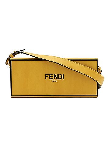 Fendi FENDI Box Bag Shoulder Leather Yellow Black 7VA520 (view 2)
