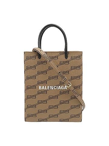 Balenciaga BALENCIAGA BB Monogram Large Handbag, Pouch, Shoulder Bag, Brown/Black, 693805 (view 1)