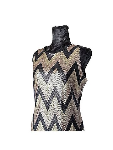 Olivia Matthews Sequin Chevron ZigZag Dress Cocktail Dress (view 2)
