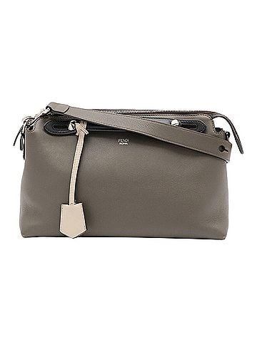 Fendi FENDI BY THE WAY Medium Handbag/Shoulder Bag, Leather, Gray/Black, 8BL165QJ (view 1)