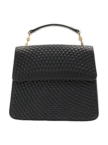 Bally BALLY quilted handbag, flap bag, leather, black, shoulder bag. (view 2)
