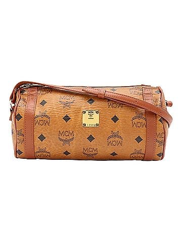 MCM MCM Glam Visetos Shoulder Bag, Pouch, Drum Leather, Cognac Camel (view 1)