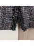 Mcginn Tweed Black White Burgundy Jacket Size 8 - photo 15