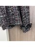 Mcginn Tweed Black White Burgundy Jacket Size 8 - photo 12
