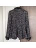 Mcginn Tweed Black White Burgundy Jacket Size 8 - photo 8
