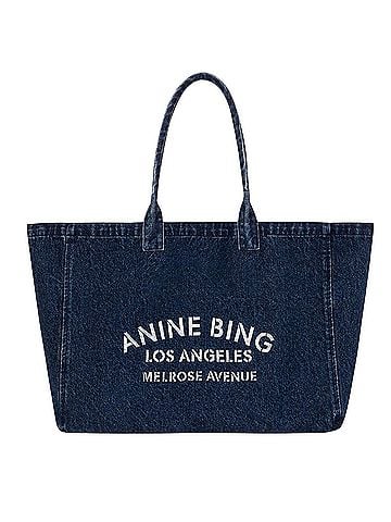 Anine Bing Leo denim ink blue Tote (view 1)