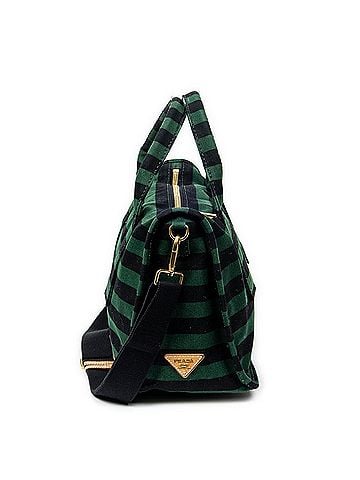 Prada Canapa Righe Stripe Tote (view 2)
