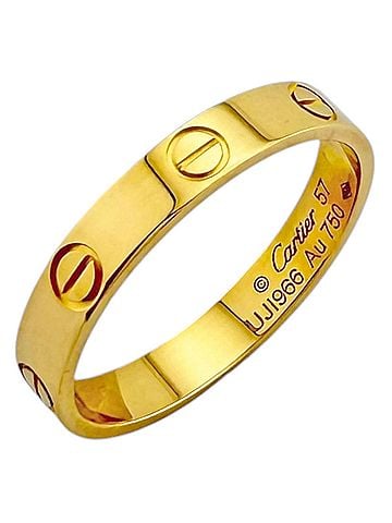 Cartier Cartier Mini Love Ring, 18K Yellow Gold, Men's and Women's 1 (view 1)