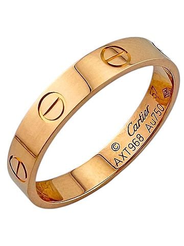 Cartier Cartier Mini Love Ring, 1, 18K Pink Gold, Women's CARTIER (view 1)
