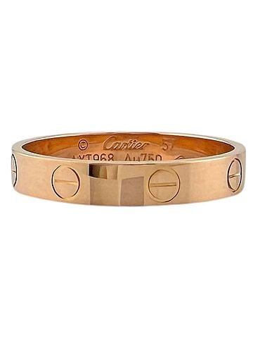 Cartier Cartier Mini Love Ring, 1, 18K Pink Gold, Women's CARTIER (view 2)