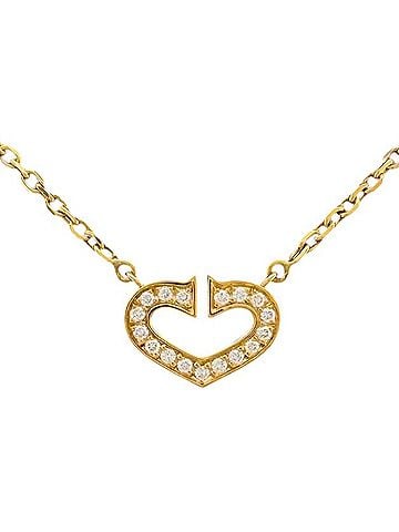 Cartier Cartier C Heart Necklace, 18K Yellow Gold, Diamond, Women's, CARTIER (view 1)