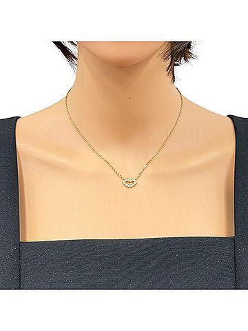 Cartier Cartier C Heart Necklace, 18K Yellow Gold, Diamond, Women's, CARTIER (view 2)
