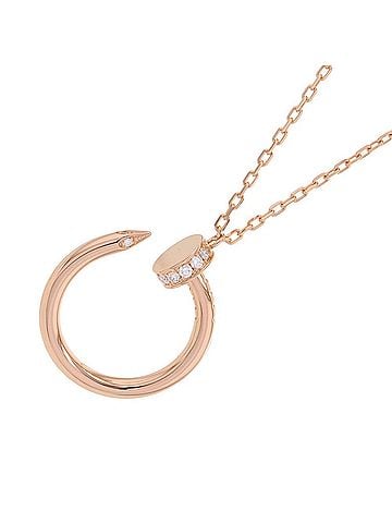 Cartier Cartier Juste un Clou Pendant Necklace with 14 Diamonds (0.12ct total) in 18K Pink Gold (B7224887) (view 1)