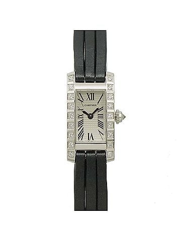 Cartier Cartier Tank Allongee WJ200328 Women's Watch with Diamond Bezel, 18K White Gold, Quartz (view 1)