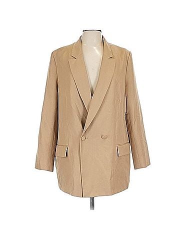 ASOS Double-Breasted Tan Blazer Blazer (view 1)