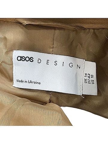 ASOS Double-Breasted Tan Blazer Blazer (view 2)