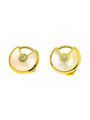 Cartier Cartier Amulette de Shell Diamond Earrings, 18K Yellow Gold (750) (view 2)