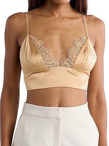 L'Agence Ginger Lace Trim Silk Bralette
Silk Bralette in Latte M
Purchased from Nordstrom Sleeveless T-Shirt (view 1)