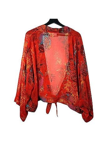 Chico's 3/4 Sleeve Silk Top (view 2)