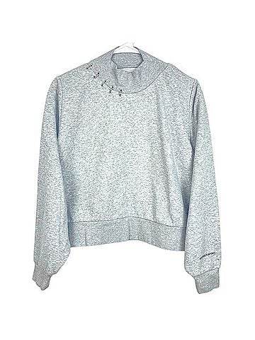 The Kooples Kooples X Sport High Neck Pierced Fleece Sweatshirt Long Sleeve T-Shirt (view 1)