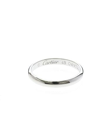 Cartier Cartier Wedding Ring B4012549 Platinum Fashion No Stone Band Ring Silver (view 1)