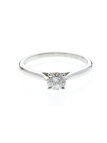 Cartier Cartier Diamond Solitaire Ring Platinum Fashion Diamond Band Ring Carat/0.39 Silver (view 1)