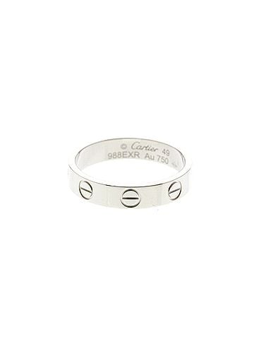 Cartier Cartier Mini Love Ring White Gold (18K) Fashion No Stone Band Ring Silver (view 1)
