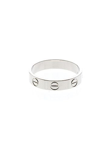 Cartier Cartier Mini Love Ring White Gold (18K) Fashion No Stone Band Ring Silver (view 2)