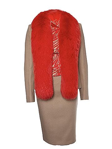Versace Gianni Versace Couture 3-piece suit with orange fur collar (view 1)