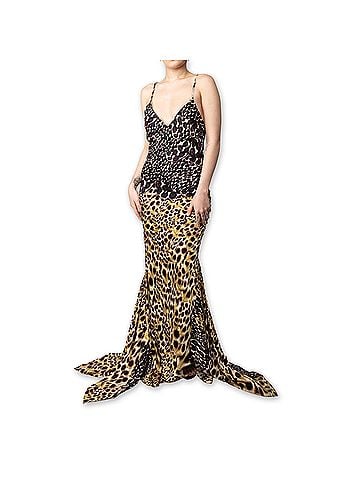 Roberto Cavalli Roberto Cavalli Animal Print Long Dress - '00s (view 2)