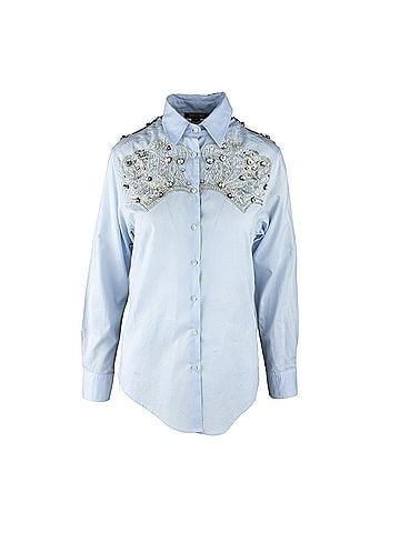 Roberto Cavalli Roberto Cavalli Crystal Embellished Shirt - '00s (view 1)