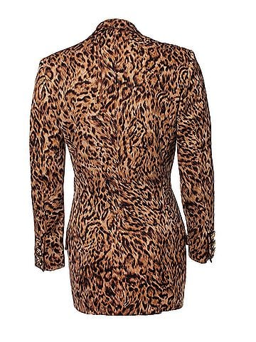 Versace Gianni Versace Couture Leopard printed maxi blazer (view 2)