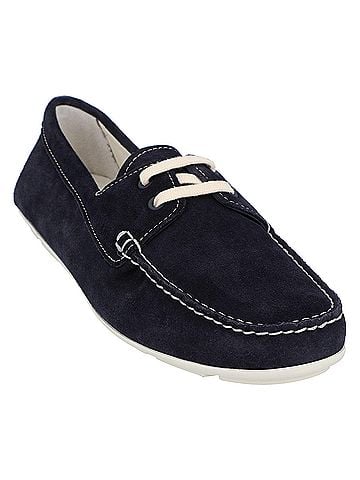 Prada Prada Suede Loafer in Black Women's Shoes (view 2)