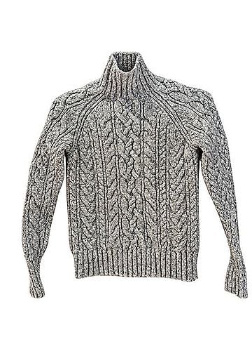 Ralph Lauren Cable Knit Fisherman Turtleneck Sweater (view 2)