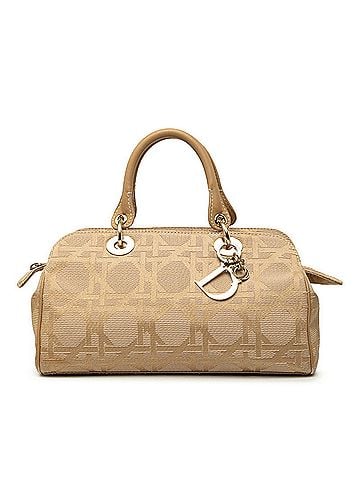 Christian Dior Christian Dior Dior Cannage handbag, beige canvas leather, women's. (view 1)