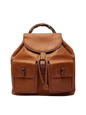 Gucci Gucci Bamboo Backpack/Daypack 003580016 Brown Leather Women's GUCCI (view 1)