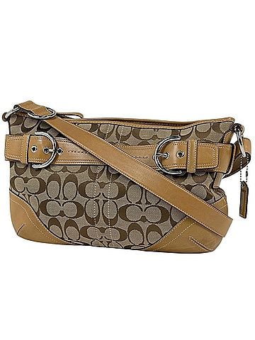 Coach Coach COACH Shoulder Bag Signature Canvas Beige 7077 Women's (view 1)