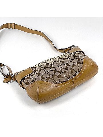 Coach Coach COACH Shoulder Bag Signature Canvas Beige 7077 Women's (view 2)