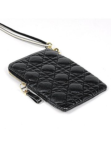 Christian Dior Christian Dior accessory pouch, Caro Multifunction, Cannage leather, black, for women. (view 2)