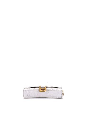 Balenciaga Hourglass Chain Wallet Crocodile Embossed Leather (view 2)