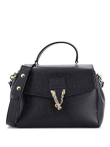 Versace Virtus Convertible Top Handle Bag Leather Medium (view 1)