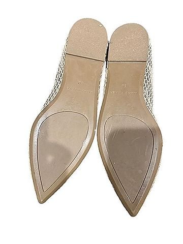 Marc Fisher Neutral Mesh Pointed-Toe Ballet Flats Flats (view 2)