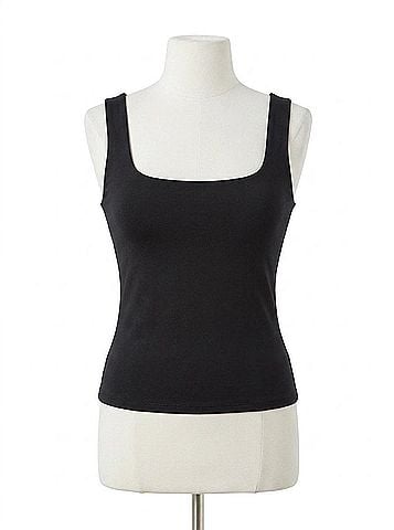 Le Lis Luxe Tank Bodysuit in Black (view 1)