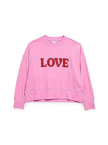 Shiraleah Love Relaxed Sweatshirt in Pink (view 1)