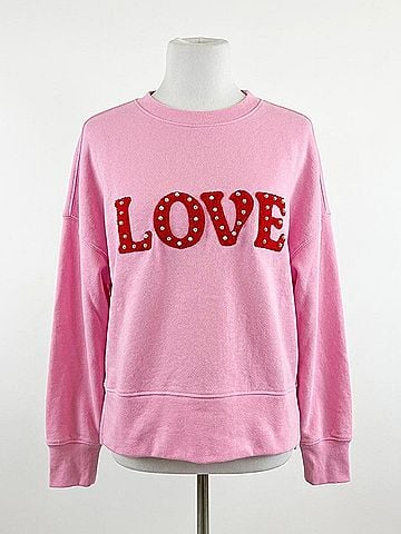 Shiraleah Love Relaxed Sweatshirt in Pink (view 2)