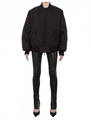 Wardrobe NYC Reversible Bomber Jacket in Black (view 2)