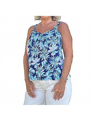 Santiki Lyla Top in Blue Flower (view 2)
