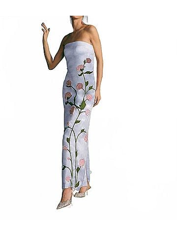 La Fuori Women's Whispering Tapestry Dress in Silver (view 2)