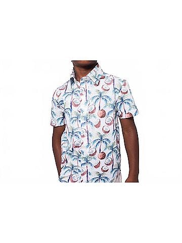 Appaman Boys Day Party Shirt in Coconut Palms (view 2)