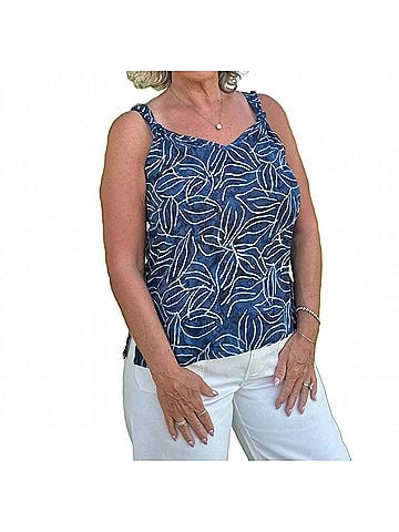 Santiki Lyla Top in Navy Leaf (view 2)